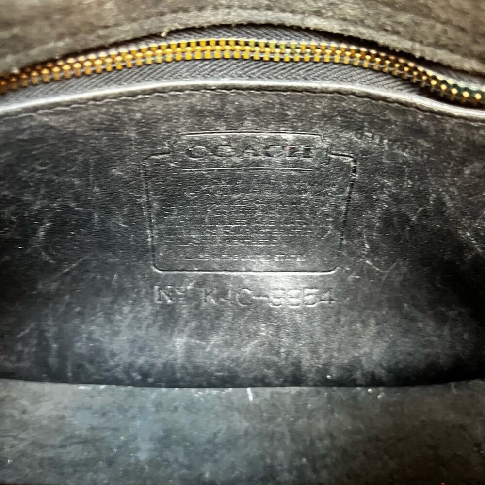 Vintage Coach Prairie Black Leather Crossbody Bag 9954 with Brass Hardware - Picture 9 of 14